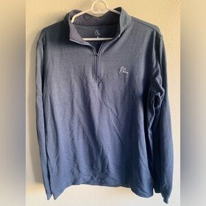 Rhoback 1/4 Zip Pullover Sweater Sweatshirt Blue Small S Golf Performance